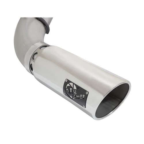 AFE Large Bore HD 5" Stainless Exhaust w and Polished Tip for 16-19 Nissan Titan XD 5.0L Cummins