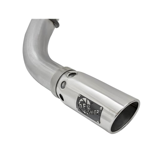 AFE Large Bore HD 4" Stainless Exhaust w and Polished Tip for 16-19 Nissan Titan XD 5.0L Cummins