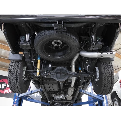 AFE Large Bore HD 4" Stainless Exhaust w and Polished Tip for 16-19 Nissan Titan XD 5.0L Cummins