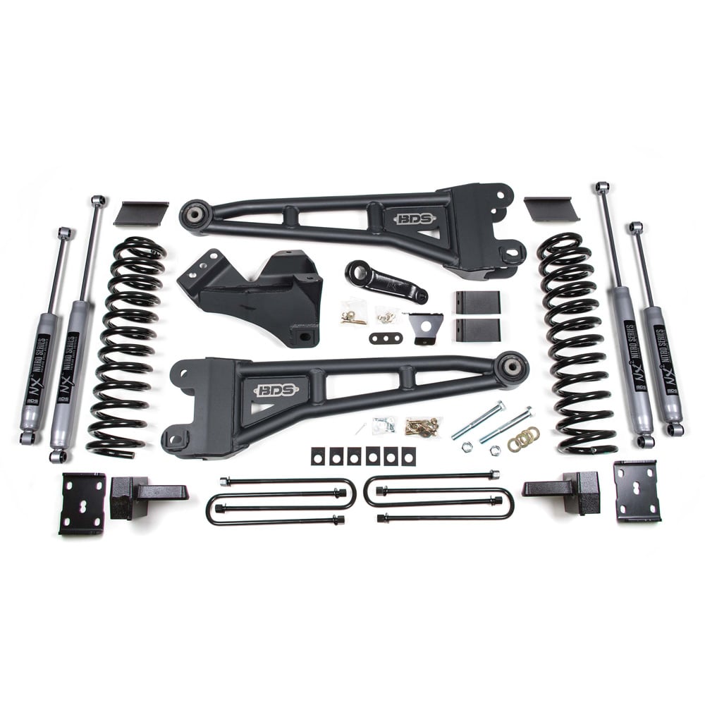 BDS Suspension 4" Radius Arm Lift Kit for 11-16 Ford 6.7L Powerstroke F250 and F350