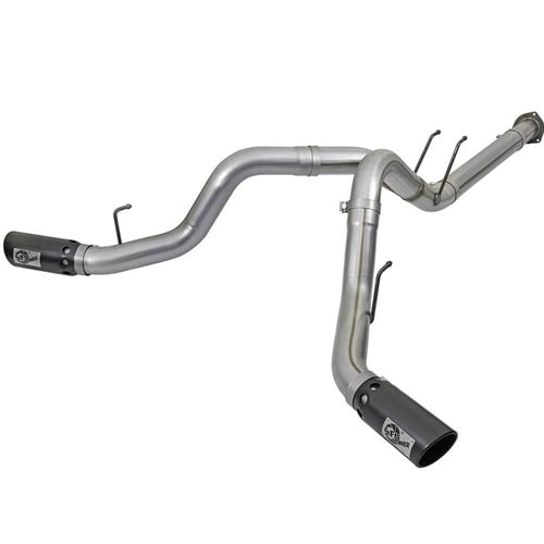 AFE Large Bore-HD 4" Stainless Dual Exhaust for 17-25 Ford 6.7L Powerstroke