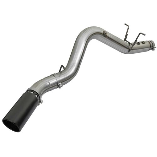 AFE Large Bore-HD 5" Stainless DPF-Back Exhaust with Black Tip for 17-19 GM 6.6L Duramax L5P