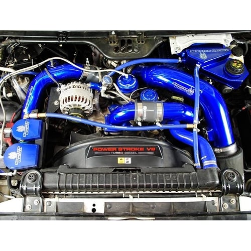Sinister Diesel Blue Degas Bottle for 03-07 6.0L Ford Powerstroke