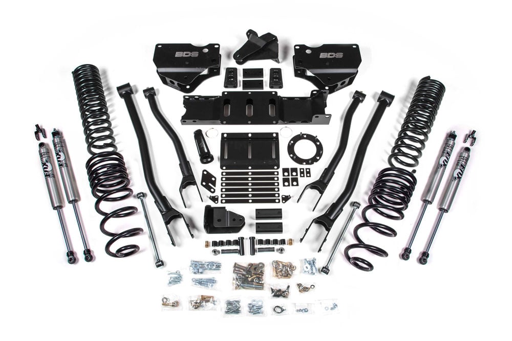 BDS Suspension 4" 4 Link Lift Kit for 19-22 Ram 6.7L Cummins 2500 w and Rear Coils
