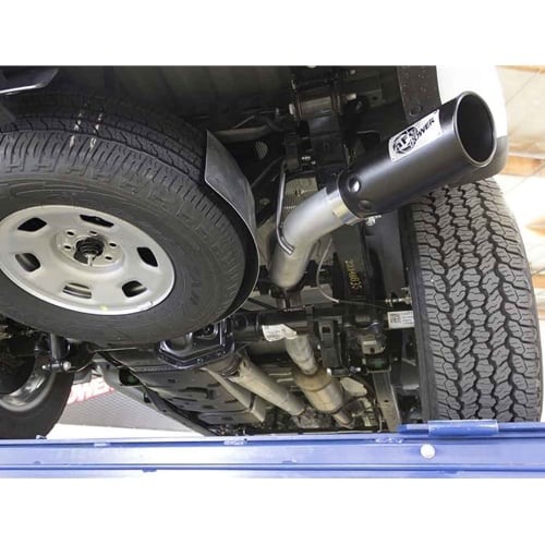 AFE Large Bore-HD 3.5" Stainless Exhaust with Black Tip for 16-22 GM 2.8L Colorado