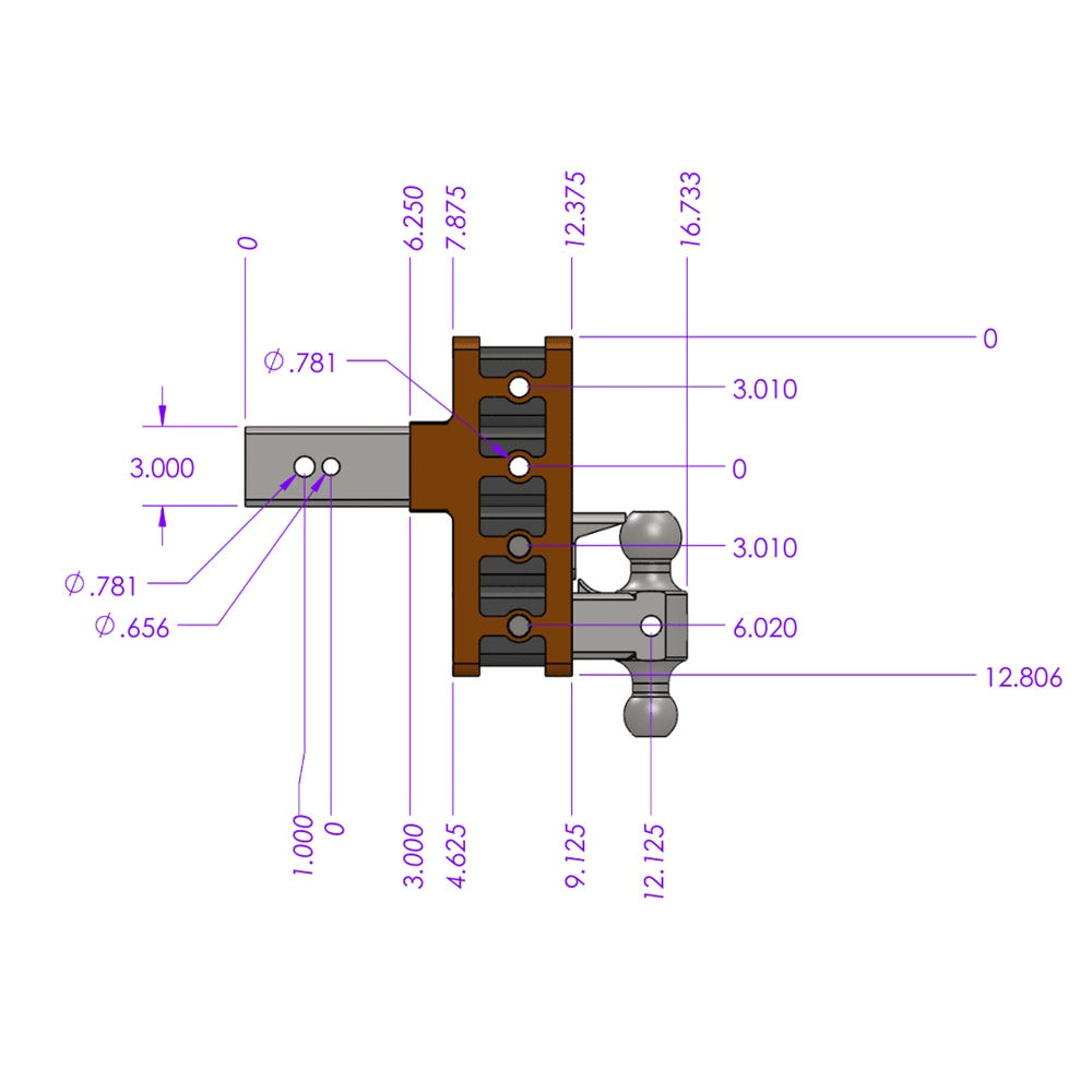 Gen-Y Hitch Mega-Duty 32K Drop Hitch 2.5" Shank With Dual-Ball - 6" and 9" and 12" Offset Drop