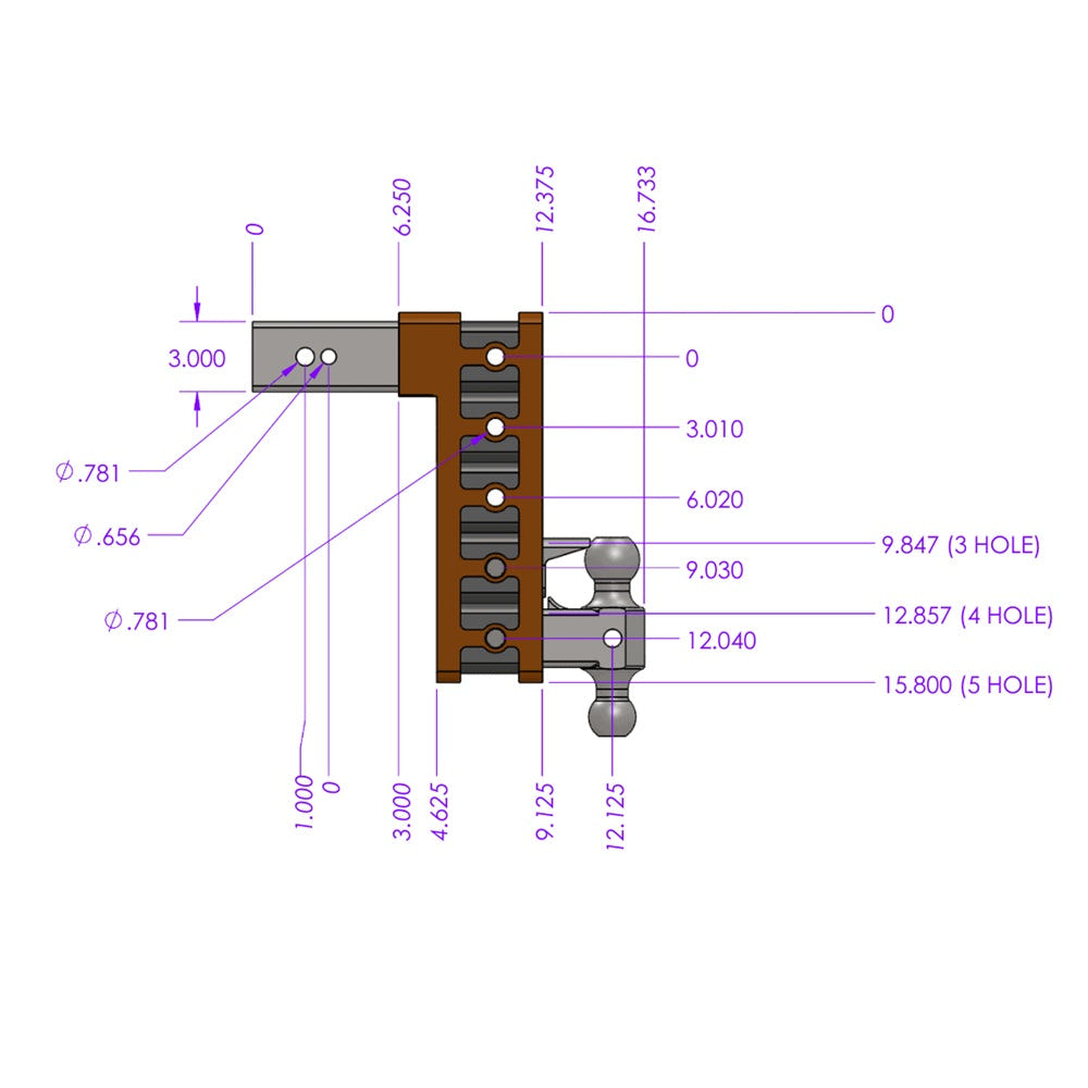 Gen-Y Hitch Mega-Duty 32K Drop Hitch 2.5" Shank With Dual-Ball - 6" and 9" and 12" Offset Drop