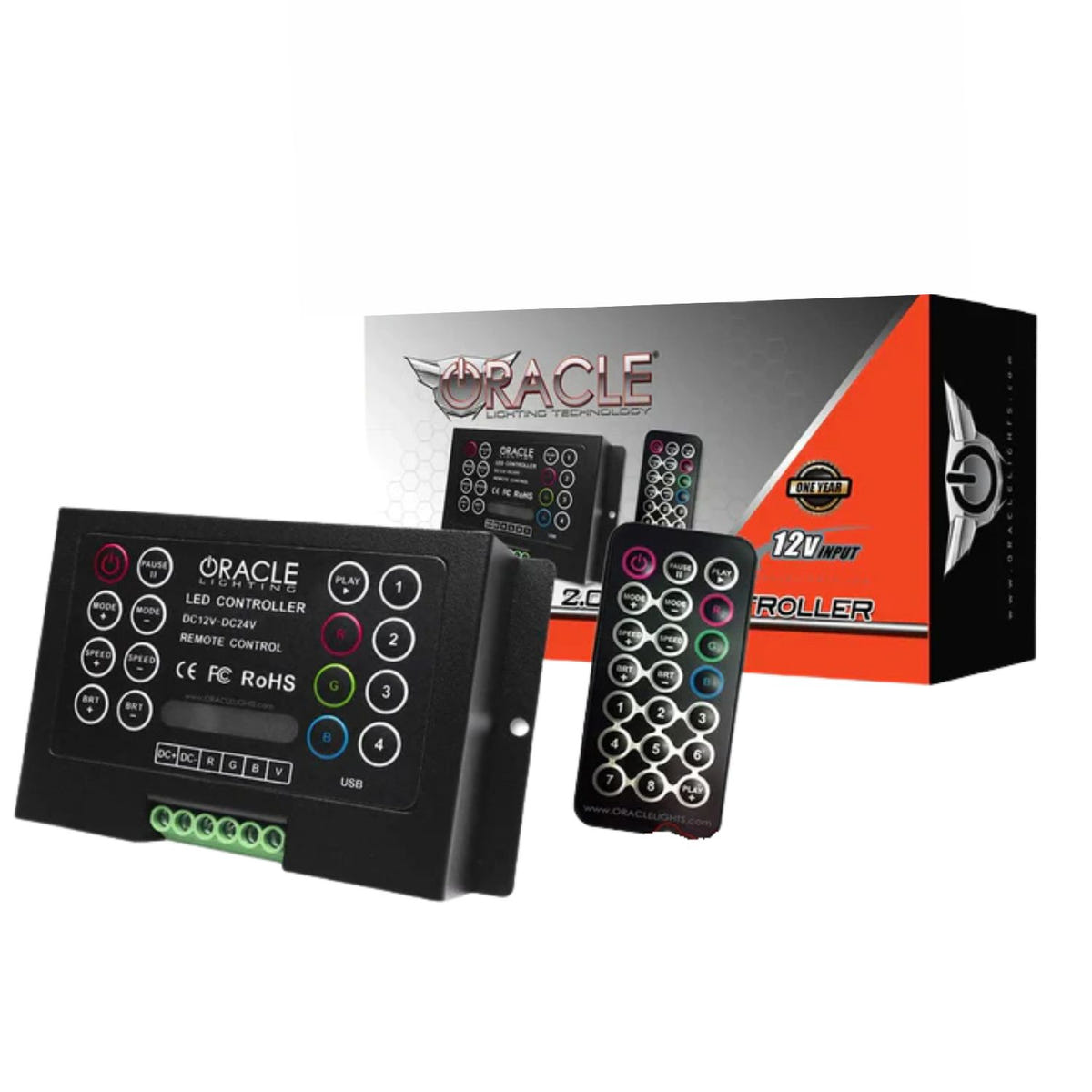 ORACLE ColorSHIFT 2.0 RF controller with expanded features, custom colors, and higher output lighting support