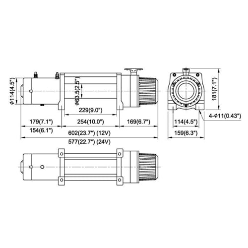 ComeUp 859112 DV-9s 9,000 Lbs. Winch with Synthetic Rope