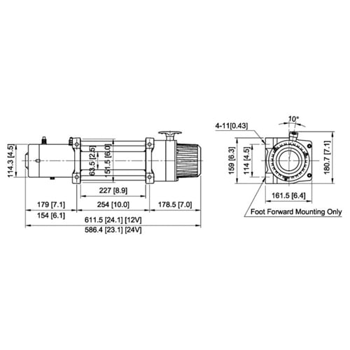 ComeUp 850112 DV-12s Light 12,000 Lbs. Winch with Synthetic Rope