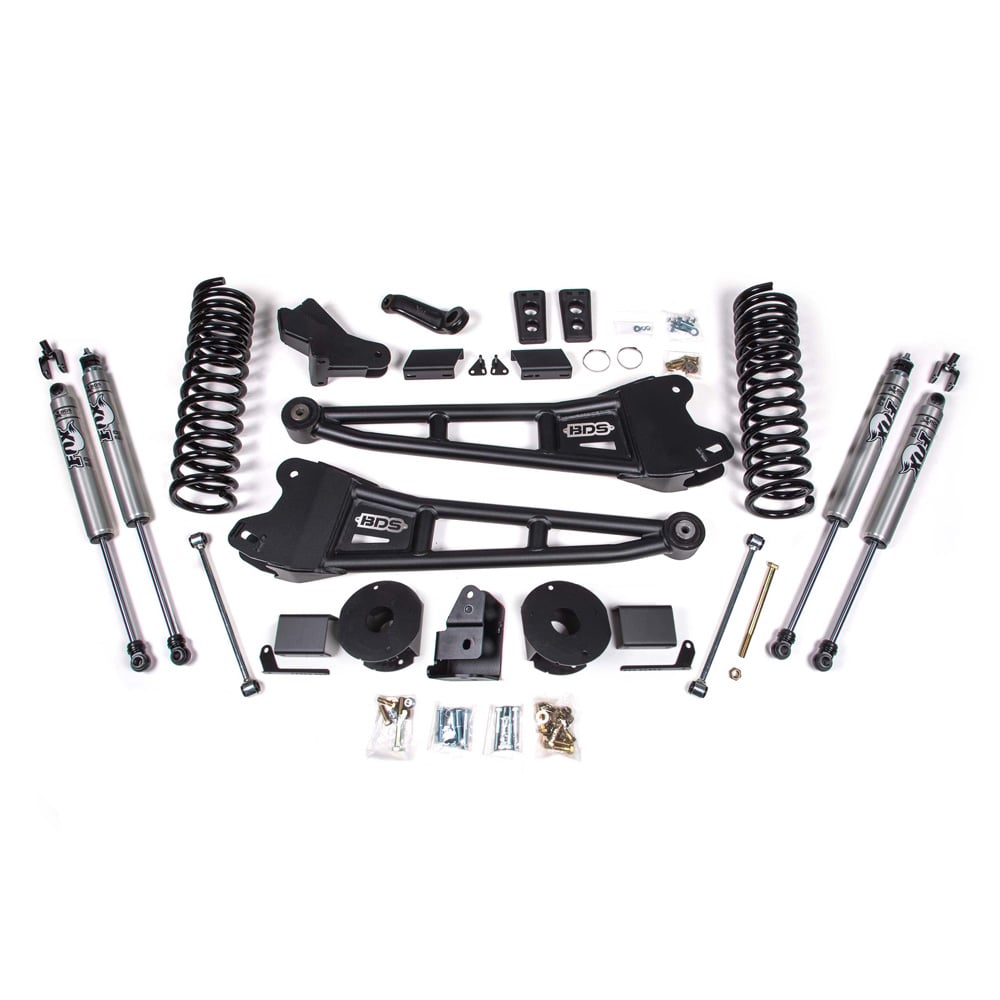 BDS Suspension 4" Radius Arm Lift Kit for 14-18 Ram 6.7L Cummins 2500 w and Factory Air Ride