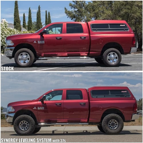 Synergy Progressive Rate Coil Spring Leveling Kit with Fox Shocks for 13-25 Ram 6.7L Cummins