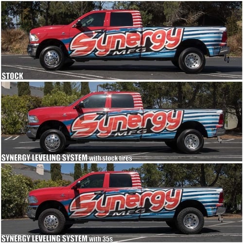 Synergy Progressive Rate Coil Spring Leveling Kit with Fox Shocks for 13-25 Ram 6.7L Cummins