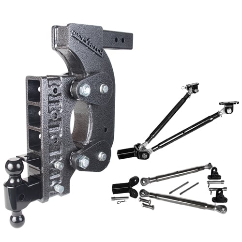 Gen-Y Hitch The Boss Torsion Flex 21,000 Lbs. Weight Rated 2.5" Shank Drop Hitch w and Stabilizer Bars