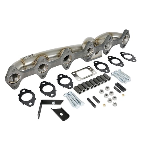 AFE Twisted Steel Stainless Steel Header with T3 Flange for 03-07 Dodge 5.9L Cummins