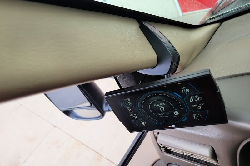 Edge CTS3 Pillar Display Mount for 99-04 Ford Powerstroke F-250 and 350 and Excursion Superduty W and O Grab Handle