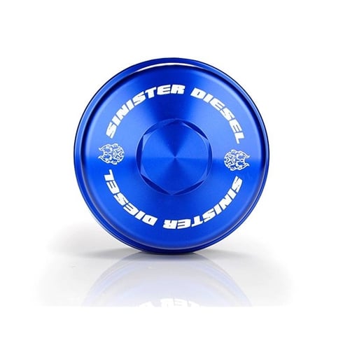 Sinister Diesel Billet Blue Fuel Filter Cap for 08-10 6.4L Ford Powerstroke