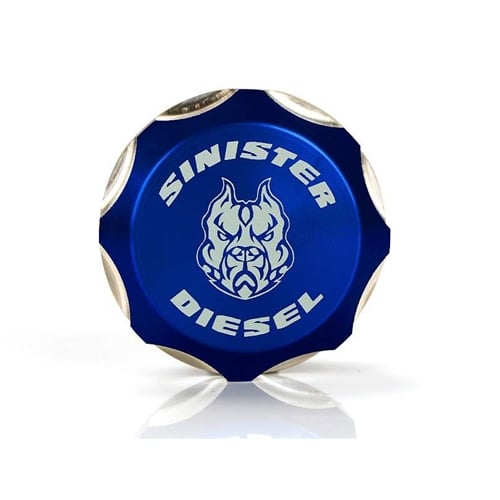 Sinister Diesel Blue Billet Fuel Cap for 13-23 Ram 6.7L Cummins