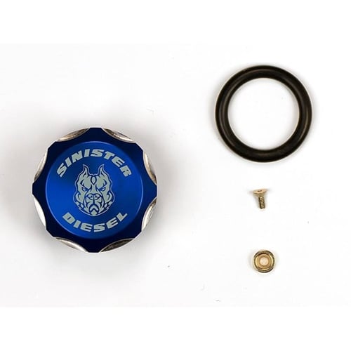 Sinister Diesel Blue Billet Fuel Cap for 13-23 Ram 6.7L Cummins