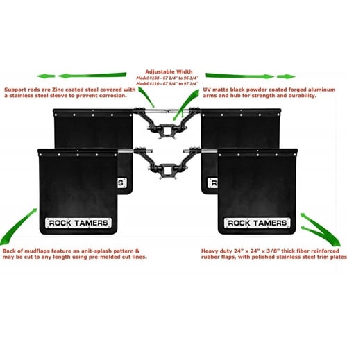 Rock Tamers Mudflap System for 3" Ball Mount