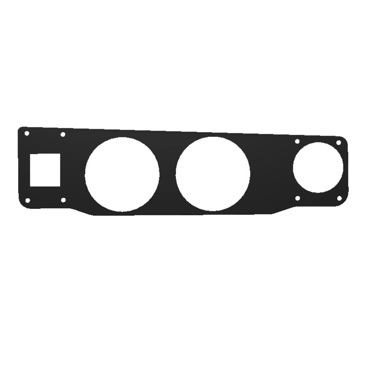 Longhorn Center Console Top Gauge Panel with DUAL USB Charger (2 Gauges) (201001)