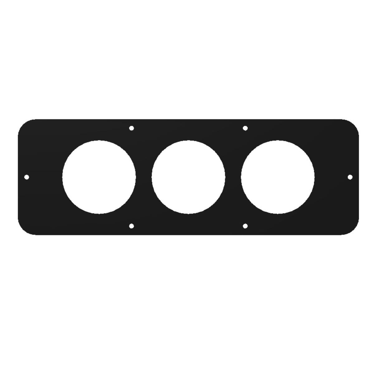 Longhorn Center Console Gauge Panel (3x 2-1/16" Gauges) (201003) for Duramax