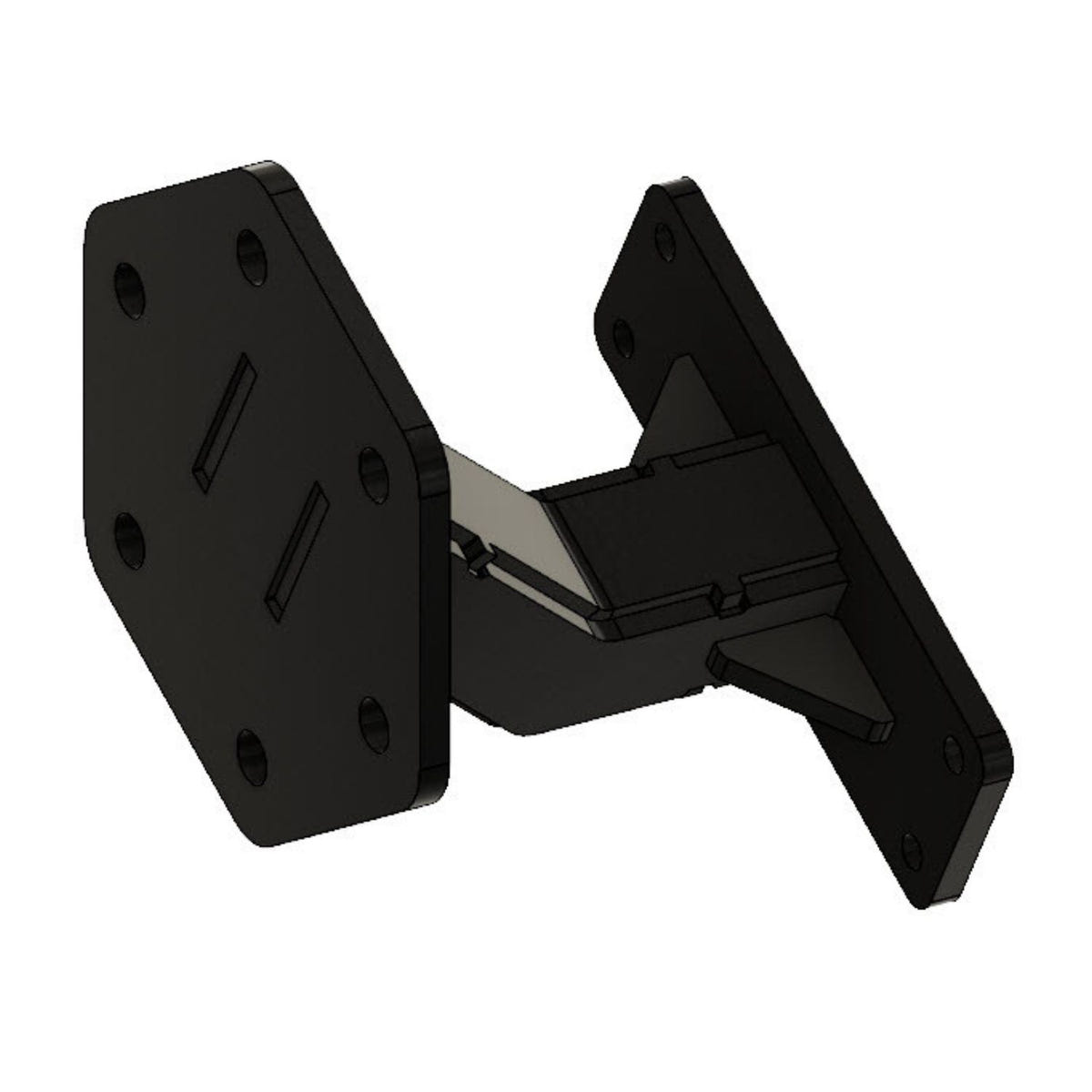 Heavy-duty steel Cummins engine stand adapter with gusseted construction and mounting hardware