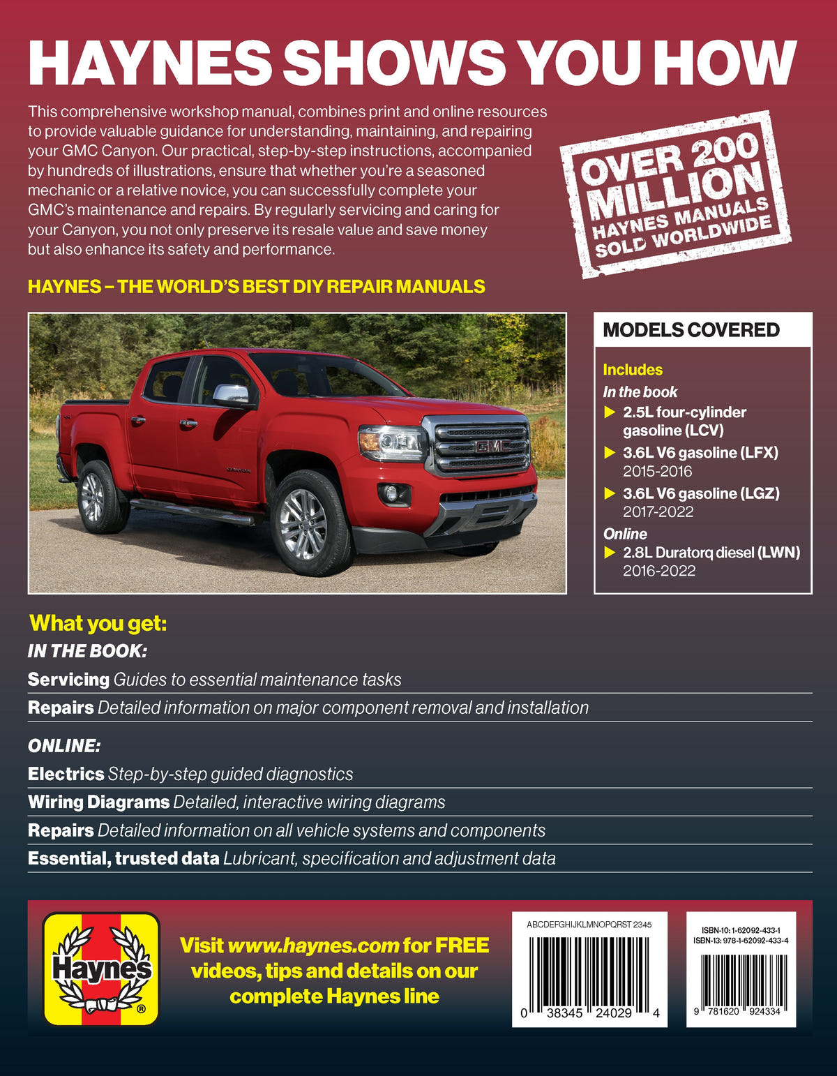 Haynes Repair Manual 16-22 GMC 2.8L Duramax