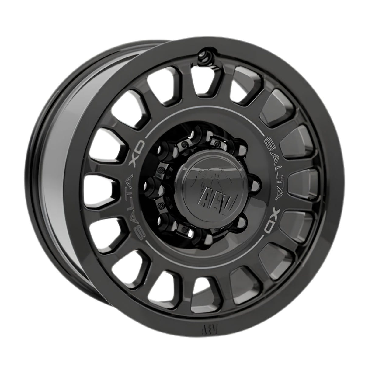 AEV Salta XD 18x9 Gloss Black Wheel with +20mm offset for 2023+ Ford F-250/F-350 Super Duty trucks