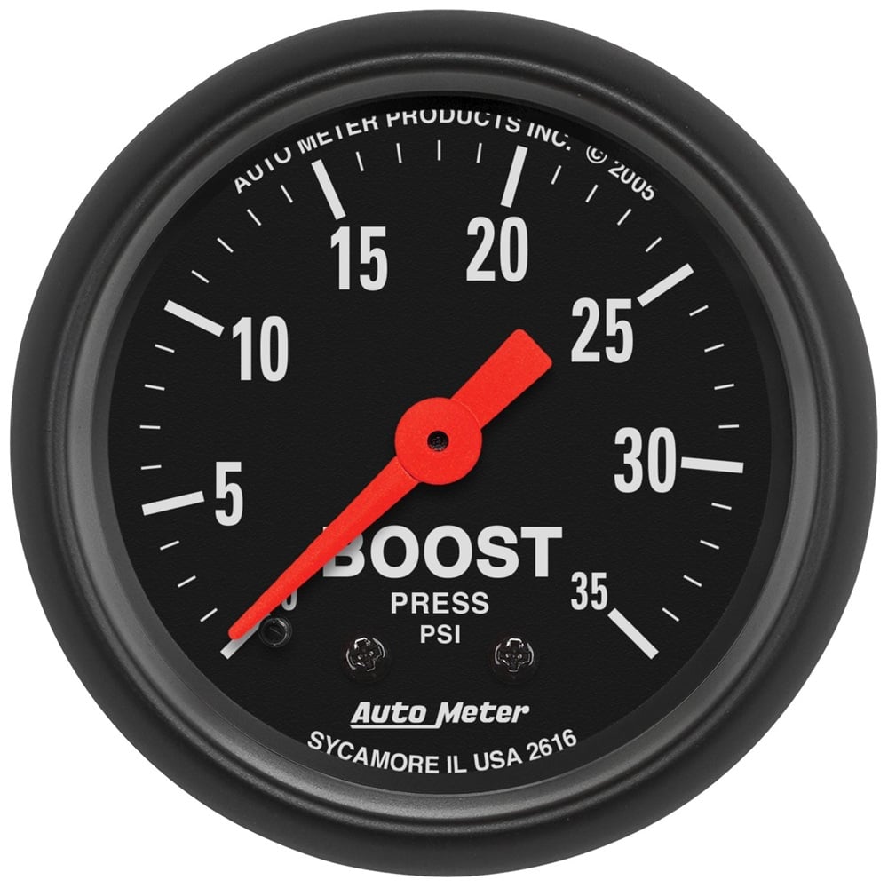 Auto Meter 2-1 and 16" Z-Series Boost Gauge either 0-35 PSI either 0-60 PSI either 0-100 PSI