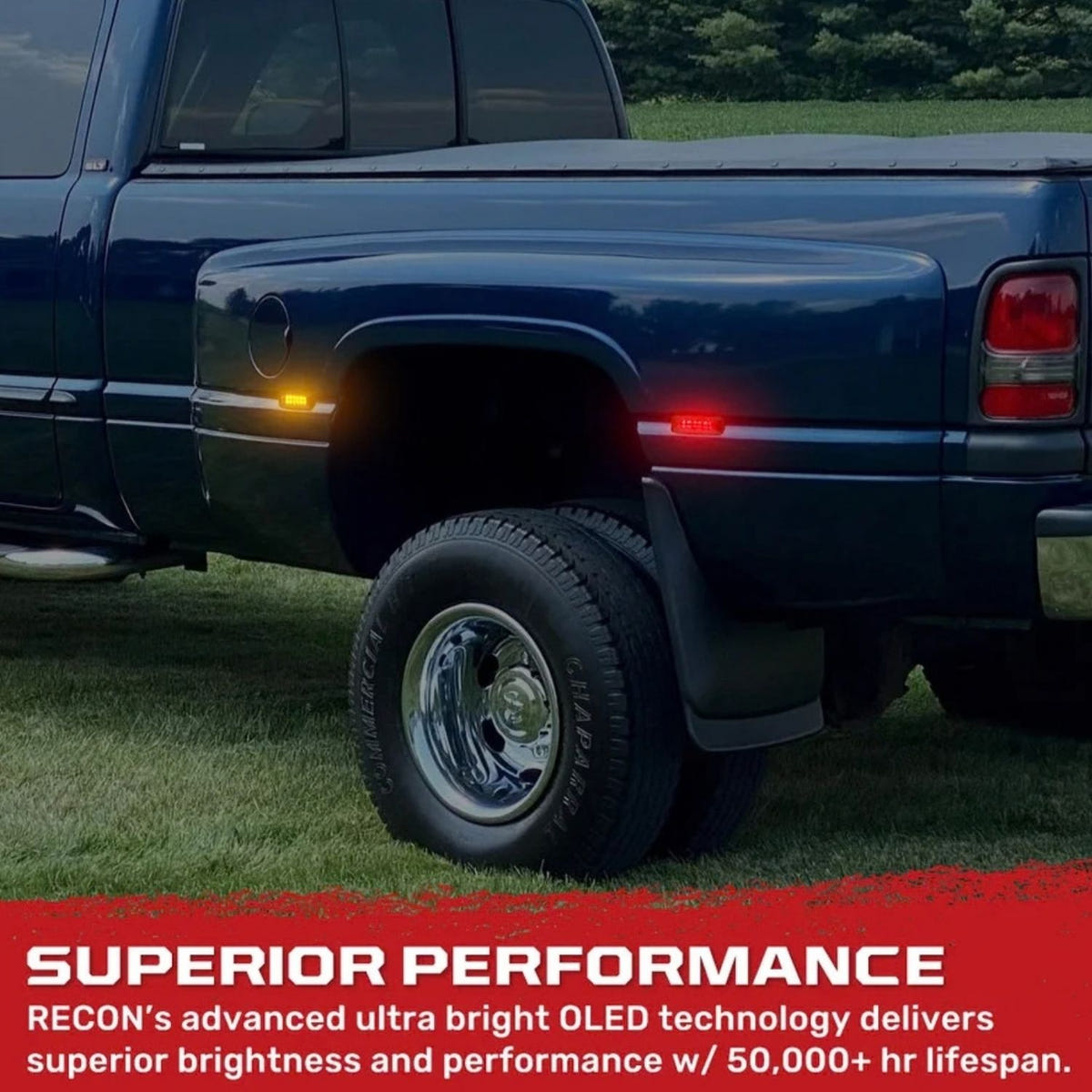 RECON LED running and parking fender lights Ram 3500 dually