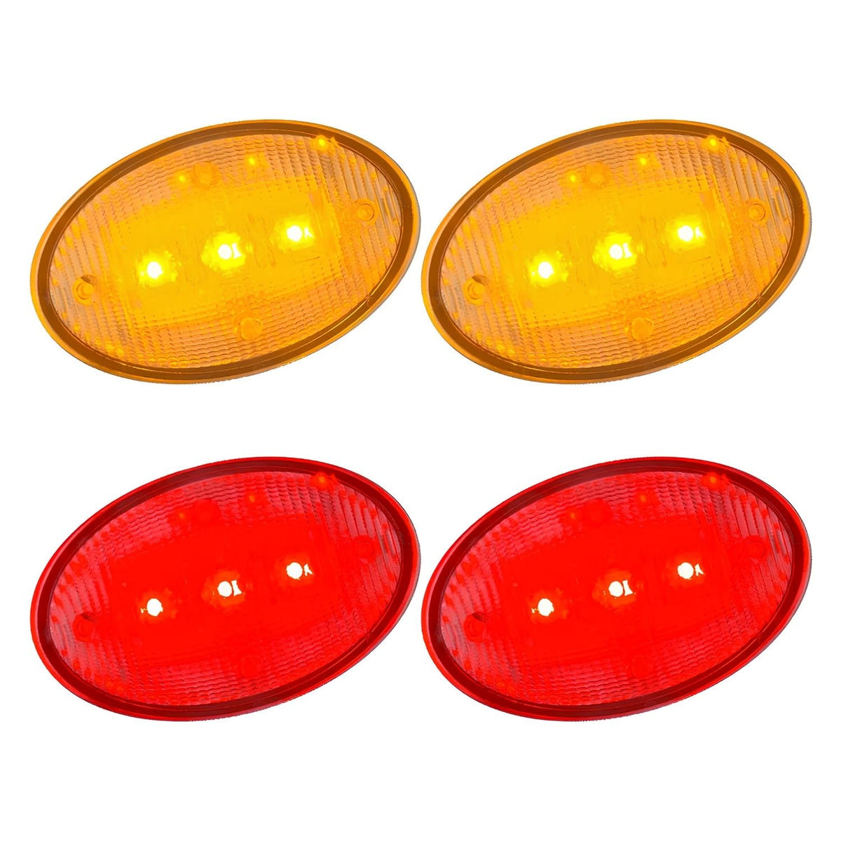 RECON LED Dually Fender Lights 1999-2010 Ford SuperDuty 264132BK and CL