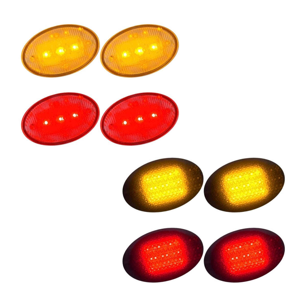 RECON LED Dually Fender Lights 1999-2010 Ford SuperDuty 264132BK and CL