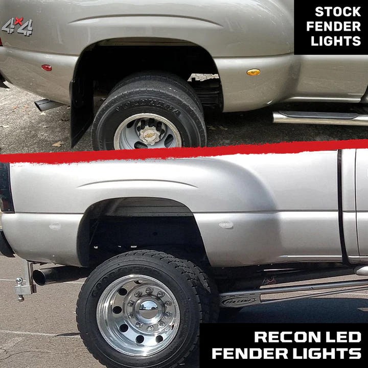 RECON Fender LED Lights 4-Piece Set for 99-14 GM