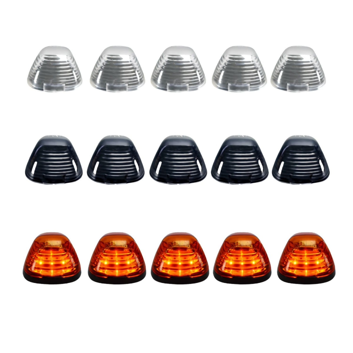 RECON cab roof light lenses for 1999-2016 Ford Super Duty