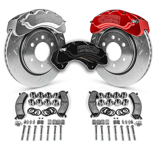 SSBC-USA B8-Brawler Direct Fit Front Caliper Disc Brake Upgrade Kit With DS Rotors for 18-20 Ford 3.0L Powerstroke F-150 4WD
