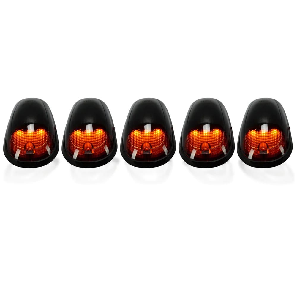 RECON 5 Piece Strobe Clear Lens White or Amber LED Cab Light for 03-18 Ram 2500 and 3500
