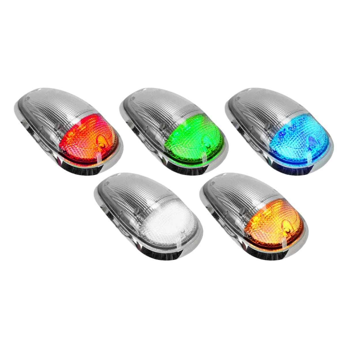 RECON 5-Piece RGB Multi-Color LED Cab Roof Lights for 2003-2018 Ram 2500 and 3500
