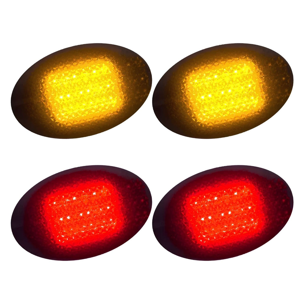 RECON LED Dually Fender Lights 1999-2010 Ford SuperDuty 264132BK and CL