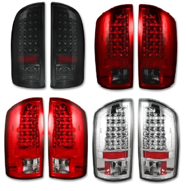 RECON LED and OLED Ultra Bright Tail Lights for 07-09 Dodge Ram 2500 and 3500
