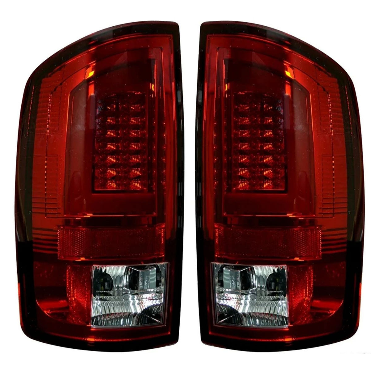 RECON clear LED OLED tail lights for Dodge Ram 1500 2500 3500