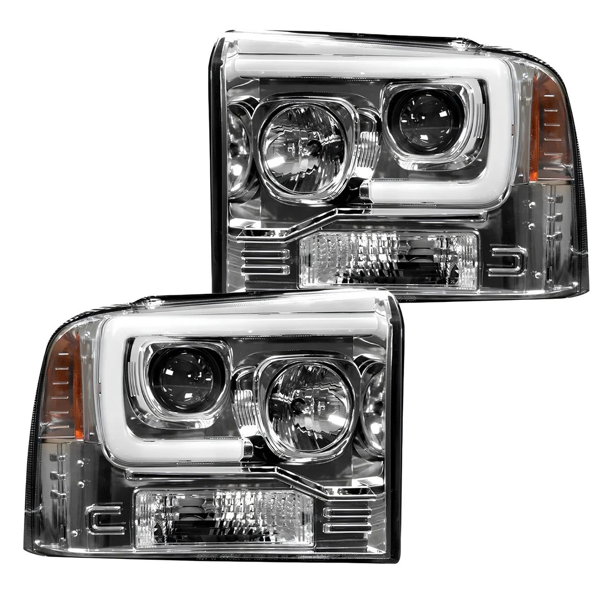 RECON Clear Projector Headlights Ford Superduty 2005-2007 264193CLC