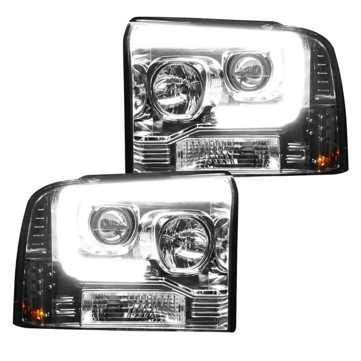 RECON Clear Projector Headlights Ford Superduty 2005-2007 264193CLC
