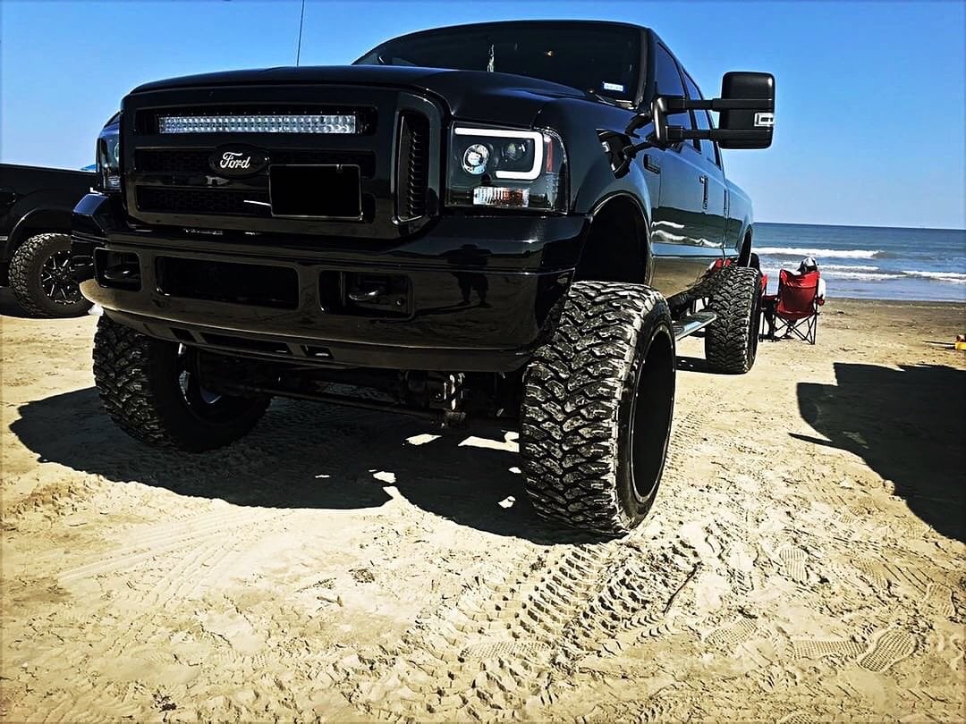 RECON Smoked Projector Headlights Ford Superduty 2005-07 264193BKC