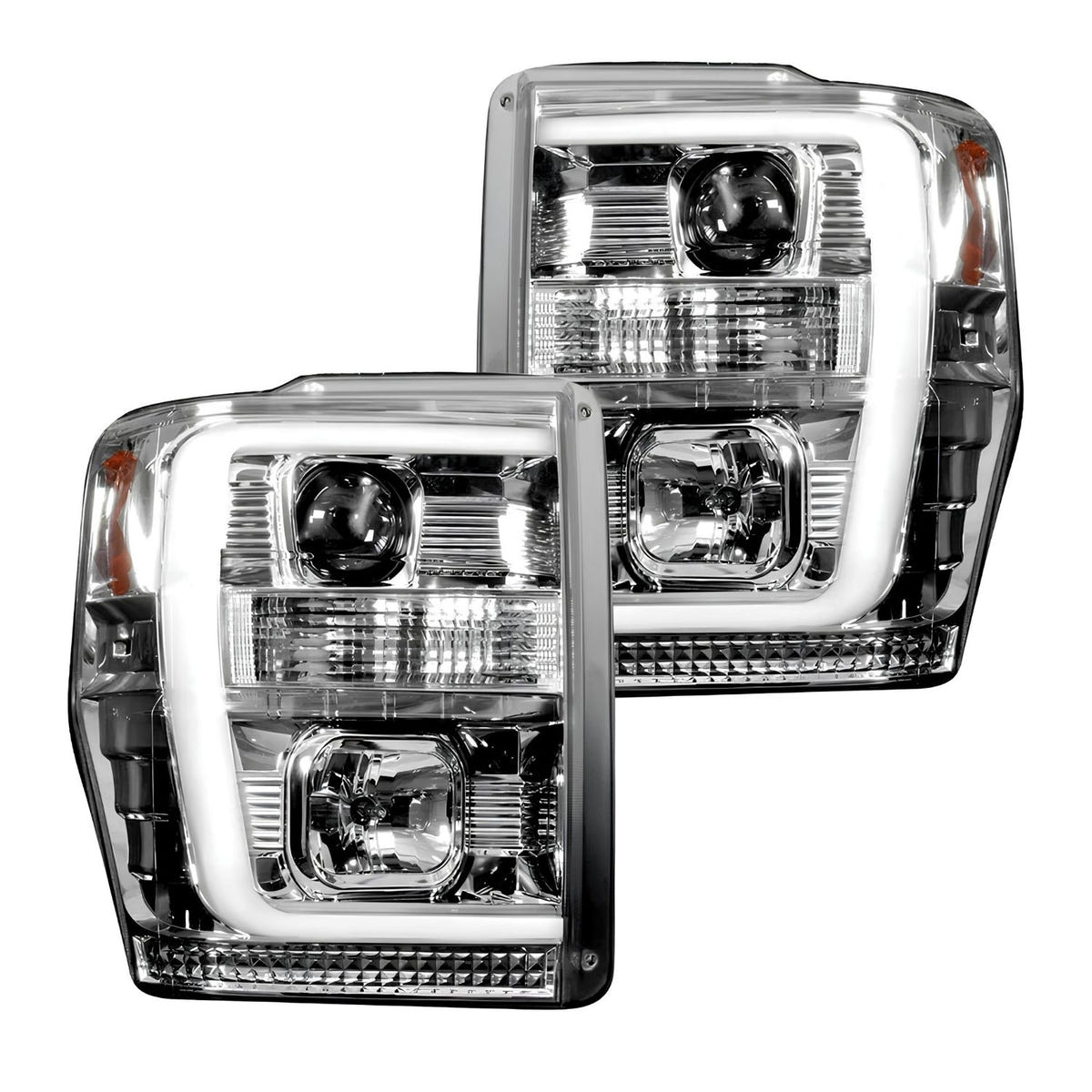 RECON Projector Headlights with OLED Halos for 2008-2010 Ford SuperDuty