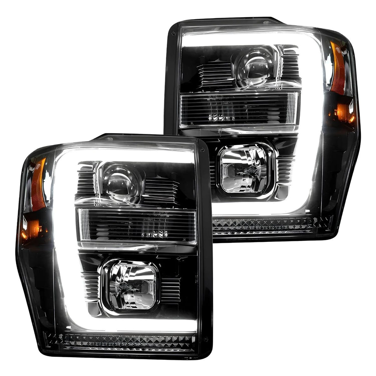 RECON Projector Headlights with OLED Halos for 2008-2010 Ford SuperDuty
