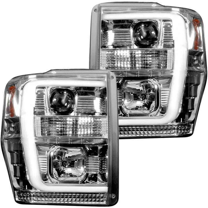 RECON Projector Headlights with OLED Halos for 08-10 Ford SuperDuty