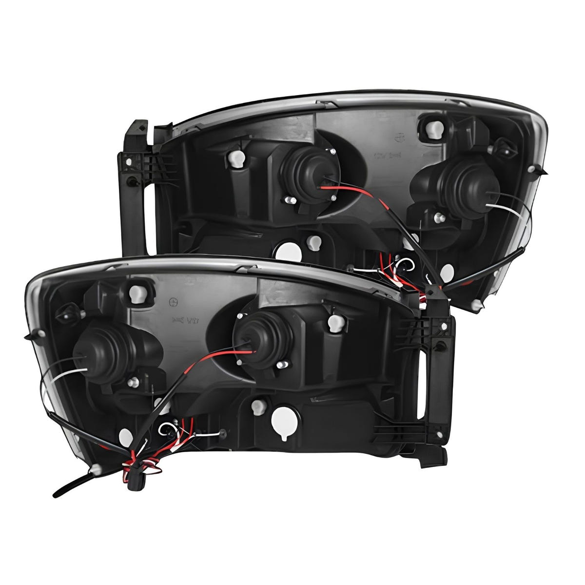 RECON Clear Projector Headlights with CCFL Halos for 2006-2009 Dodge Ram