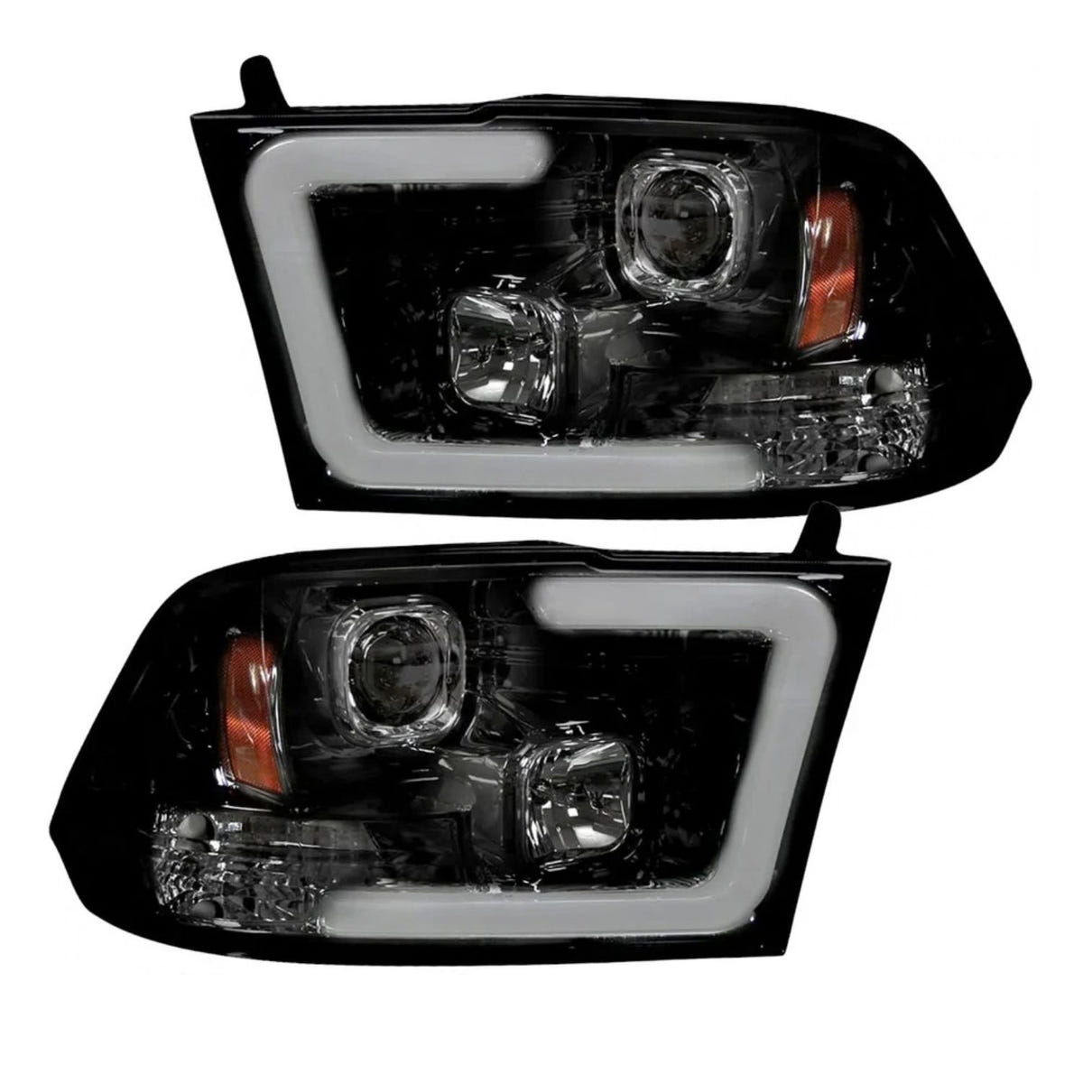 RECON OLED halo projector headlights for 2010-2018 Dodge Ram 2500 3500