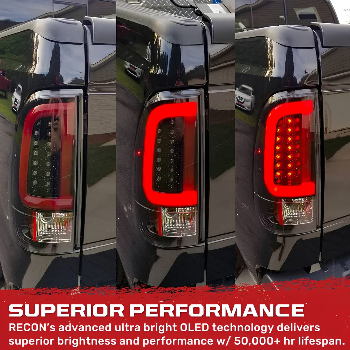 RECON Ford Super Duty OLED Tail Light Assembly